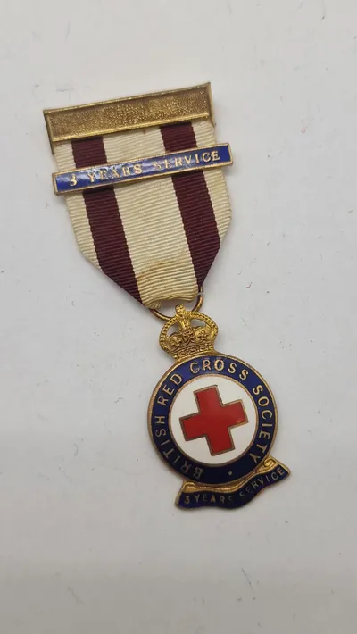 British Red Cross Society 3 Years Service Medal. Original