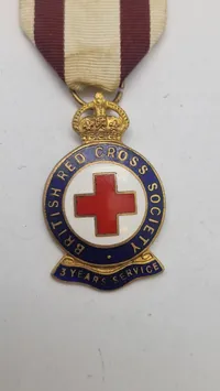 British Red Cross Society 3 Years Service Medal. Original