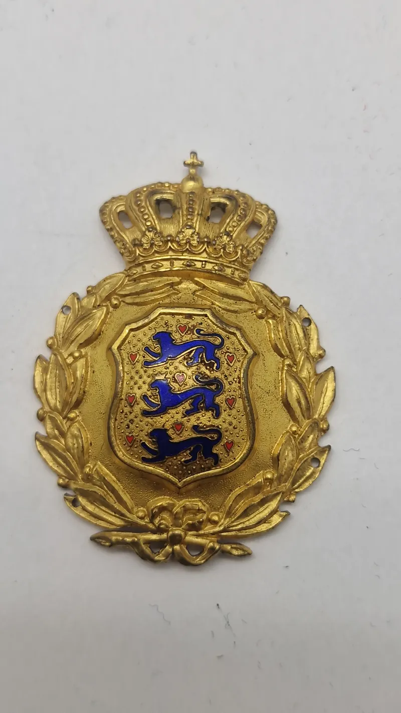 Brystskjold fra den danske brigade i Sverige, ww2. Original