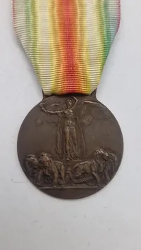 Italiensk Medaglia interalleata della Vittoria medalje, ww1. Original
