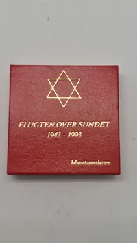 Mindemedalje “Flugten over Sundet", udgivet i 1993 for at markere 50-året for redningen af de danske jøder i 1943.
