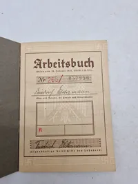 Original tysk arbejdsbog - ww2
