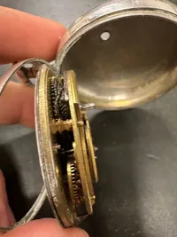 Engelsk spindelur Antique Silver Cased Pocket Watch, Thomas Whitt, London ca år 1790
