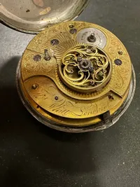 Engelsk spindelur Antique Silver Cased Pocket Watch, Thomas Whitt, London ca år 1790