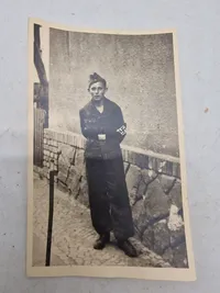 Originalt tysk postkort med HitlerJugend dreng