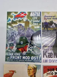 Postkort med danske w-ss hverveplakater - genoptryk