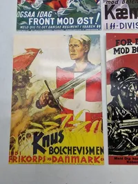 Postkort med danske w-ss hverveplakater - genoptryk