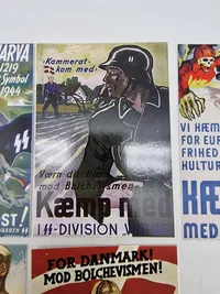 Postkort med danske w-ss hverveplakater - genoptryk