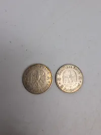 Originale tyske ww2 sølvmønter og pengesedler