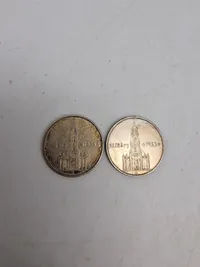 Originale tyske ww2 sølvmønter og pengesedler