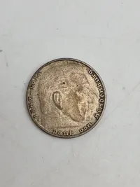 Original tysk 2 Reichmark sølvmønt