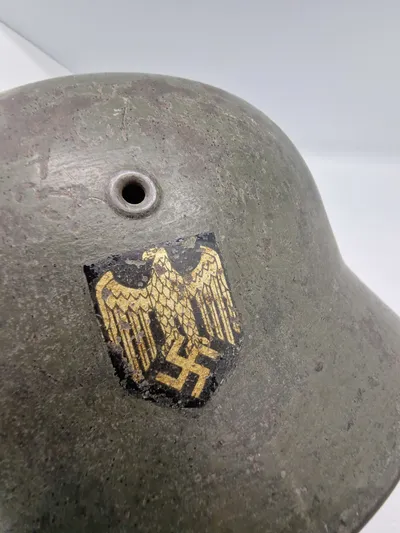Original Tysk M40 Stålhjelm WW2