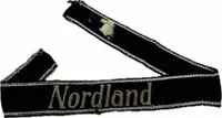 Rare original Waffen SS Panzerdivision Nordland Cufftitle in nice used condition