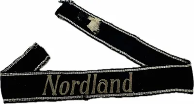 Rare original Waffen SS Panzerdivision Nordland Cufftitle in nice used condition