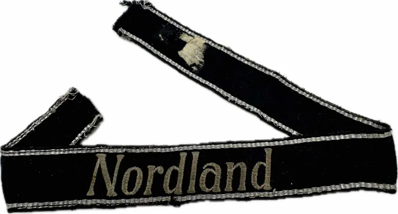 Rare original Waffen SS Panzerdivision Nordland Cufftitle in nice used condition