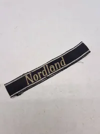 Rare original Waffen SS Panzerdivision Nordland Cufftitle in nice used condition