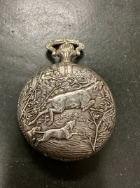 Lommeur med jagtmotiver