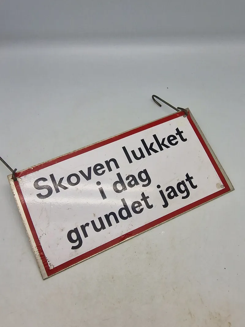 Originalt jagtskilt