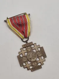Original Medal Of The Holy Land, Pilgrims Jerusalem Cross Of Honour, Bronze Grade