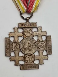 Original Medal Of The Holy Land, Pilgrims Jerusalem Cross Of Honour, Bronze Grade