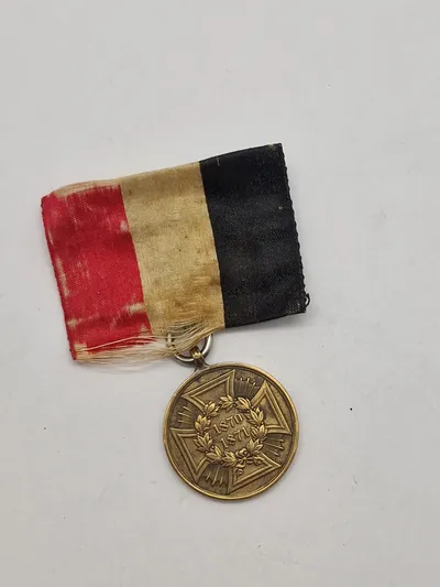 Original Tysk 1870/71 deltager medalje lavet af franske kanoner