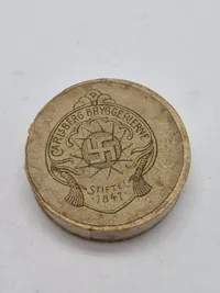 Original Carlsberg sølv medalje med sjælden æske