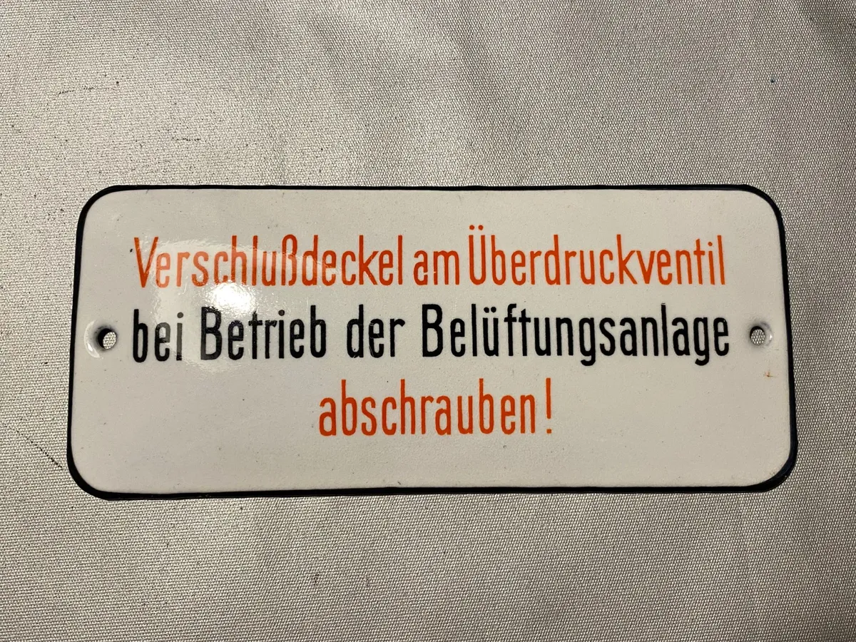 Tysk emaljeskilt - Alder ukendt