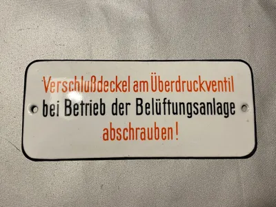 Tysk emaljeskilt - Alder ukendt