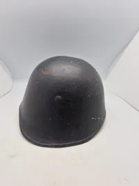 Ekstremt sjælden original sabotage vagts hjelm fra Hærens krudtværk - ww2