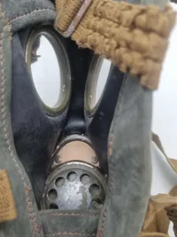 Original dansk ww2 gasmaske, blød i gummi