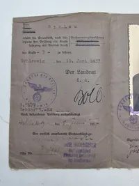Originalt wehrpas og führerschein