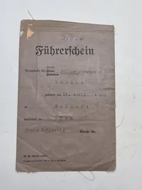 Originalt wehrpas og führerschein