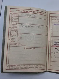 Originalt wehrpas og führerschein