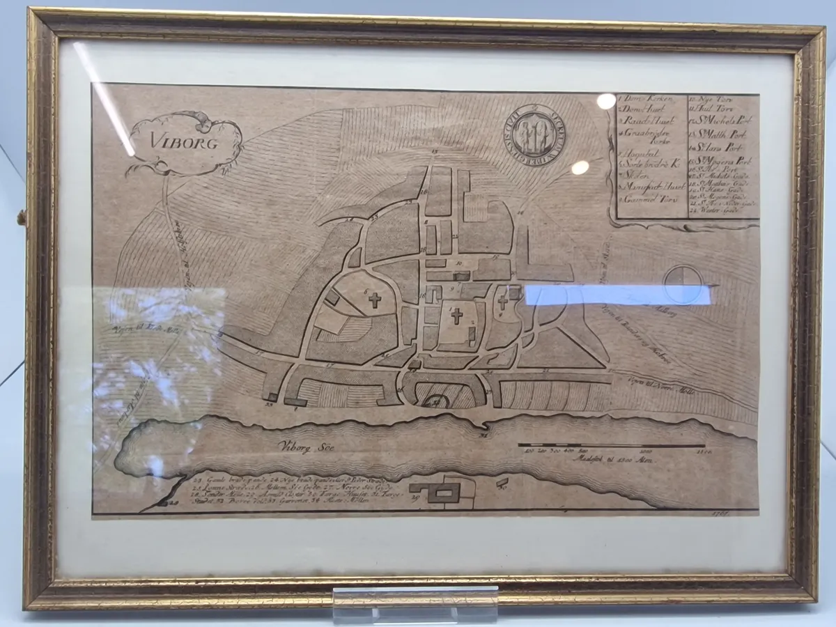 Originalt 1700 tals kort over Viborg