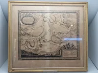 Originalt 1700 tals kort over Itzehoe
