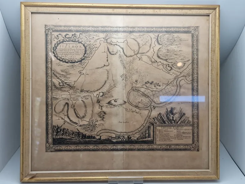 Originalt 1700 tals kort over Itzehoe