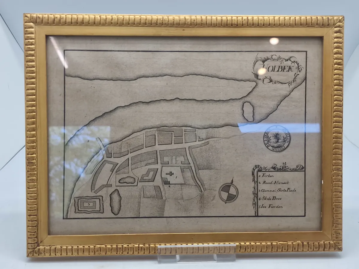 Originalt 1700 tals kort over Holbæk