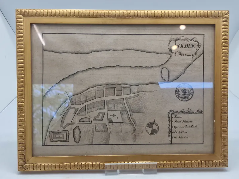 Originalt 1700 tals kort over Holbæk