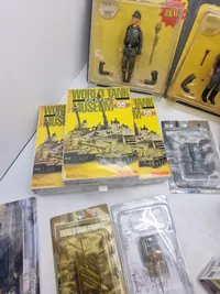 Samling tanks og figurer