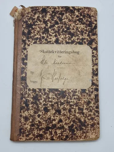 Skattekvitteringsbog Herfølge Bjeverskov Herred-startende 1906