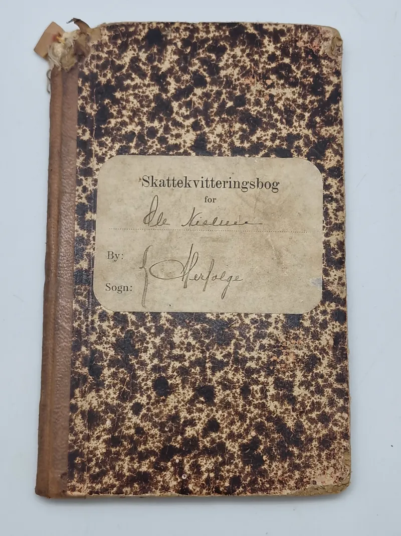 Skattekvitteringsbog Herfølge Bjeverskov Herred-startende 1906