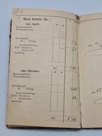 Skattekvitteringsbog Herfølge Bjeverskov Herred-startende 1906