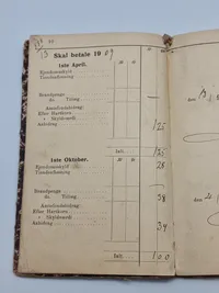 Skattekvitteringsbog Herfølge Bjeverskov Herred-startende 1906
