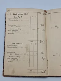 Skattekvitteringsbog Herfølge Bjeverskov Herred-startende 1906