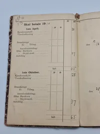 Skattekvitteringsbog Herfølge Bjeverskov Herred-startende 1906