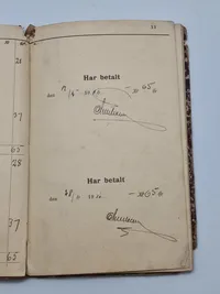 Skattekvitteringsbog Herfølge Bjeverskov Herred-startende 1906