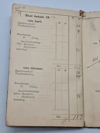 Skattekvitteringsbog Herfølge Bjeverskov Herred-startende 1906