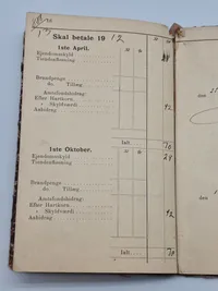 Skattekvitteringsbog Herfølge Bjeverskov Herred-startende 1906