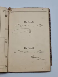 Skattekvitteringsbog Herfølge Bjeverskov Herred-startende 1906