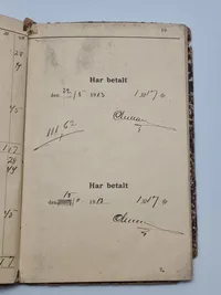 Skattekvitteringsbog Herfølge Bjeverskov Herred-startende 1906